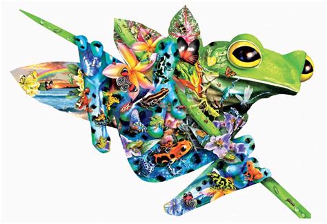 The 8 best jigsaw puzzles of 2021. Paradise Frogs Shaped Puzzle | PuzzleWarehouse.com