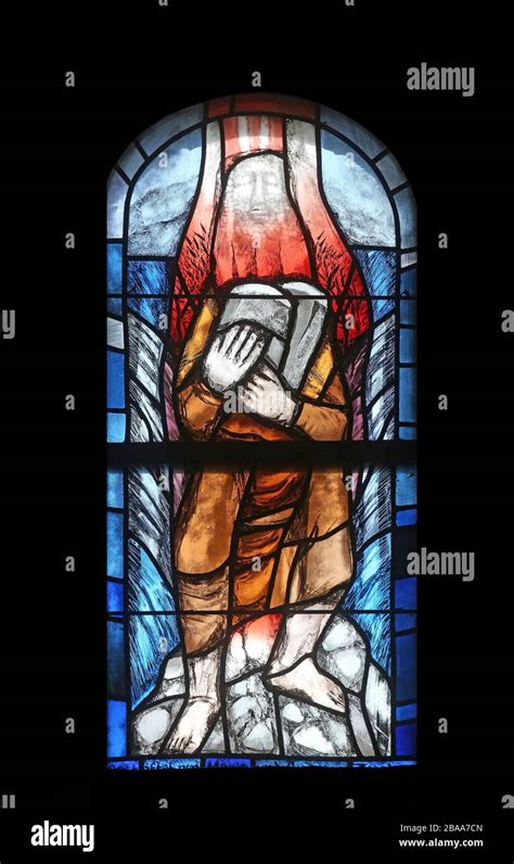 Moses Stained Glass Window By Sieger Koder In St James Church In