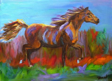 Abstract Horse Painting Painting By Mary Jo Zorad