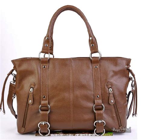 Leather Satchel Handbag Brown Black Leather Tote Bag Bagswish