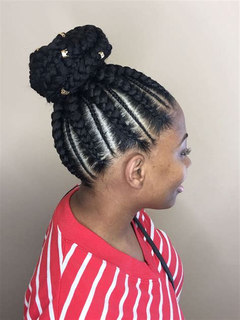 Great Concept African Braided Bun Hairstyle