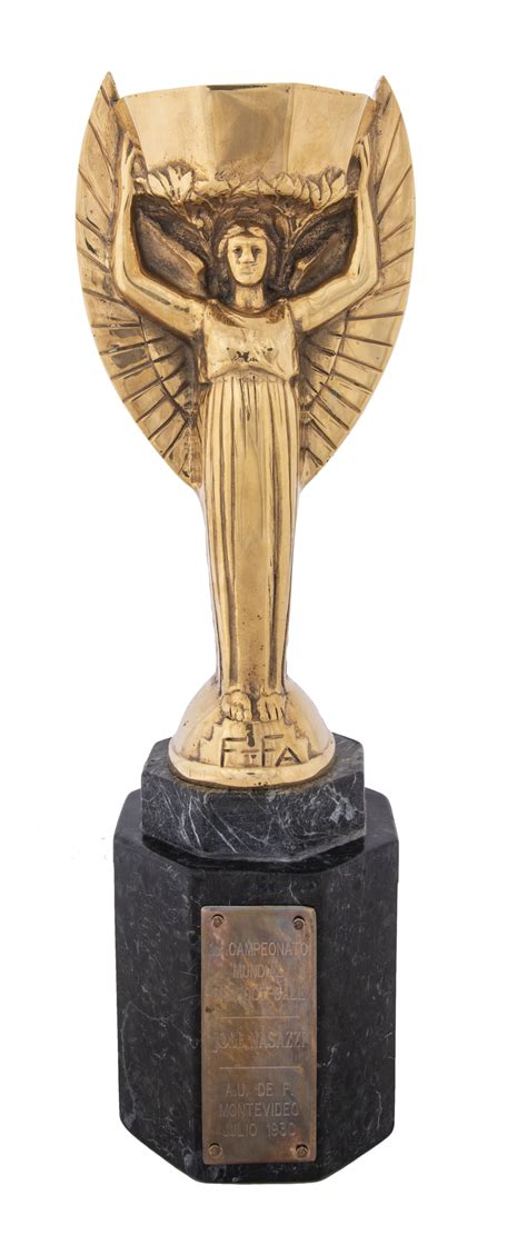 1930 Jules Rimet Trophy Presented To World Cup Champion Jose Nasazzi