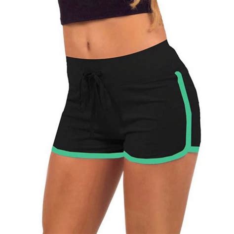 sexy women pants sports shorts workout waistband skinny yoga shorts