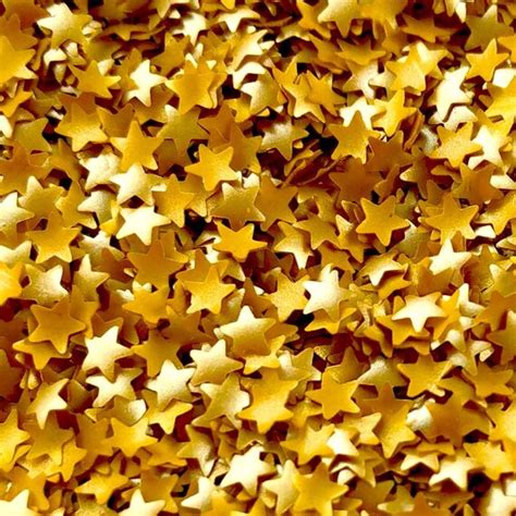 Gold Edible Glitter Stars 4 Grams Cake Decorations Gold
