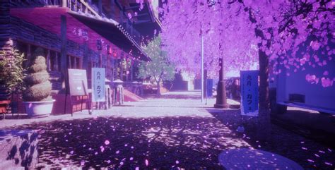 Anime Japan Landscape Cherry Blossom 4344x2214 Wallpaper