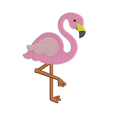 Flamingo Embroidery Design 3 Sizes 4x4 5x7 Hoops Instant Etsy