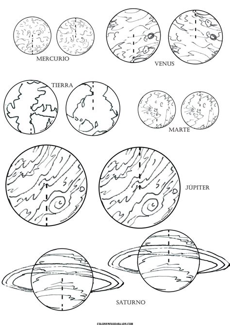 Planetas Para Colorear Planetas Para Colorear Sistema Solar Para