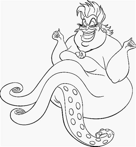 Ursula From The Little Mermaid Coloring Pages
