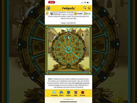 Neopets Wheel Of Extravagance Spin YouTube