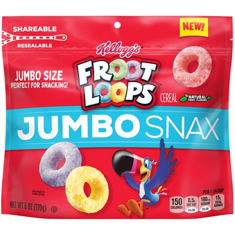 Kelloggs Cereal Jumbo Snax Include Giant Froot Loops Popsugar Food
