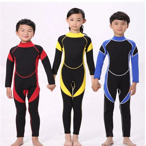 Neoprene Wetsuit For Kids Diving Suits Children Swimwears Long Sleeves