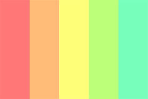 Top pastel colour palette to inspire you! Pastel Rainbow Analogous Color Palette