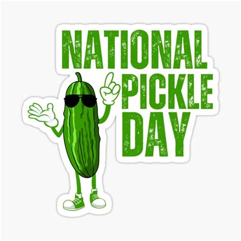 National Pickle Day Pickle Lover Pickle Squad Sticker For Sale By Hnklifestyle Redbubble