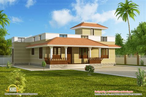 Beautiful Single Story Kerala Model House 1395 Sqft Kerala Home