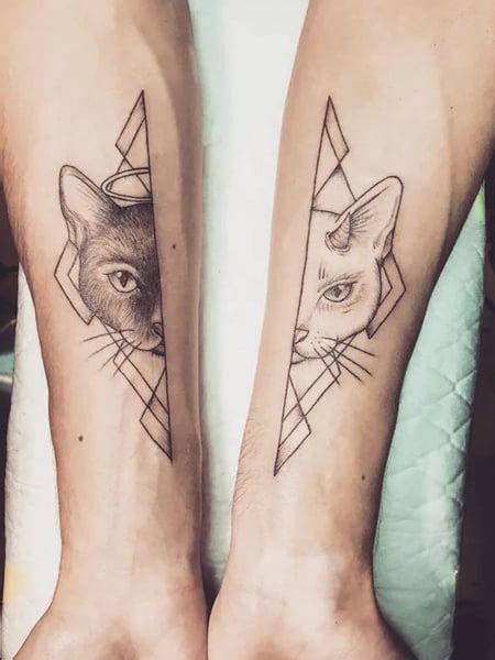 Top 103 Geometric Cat Face Tattoo