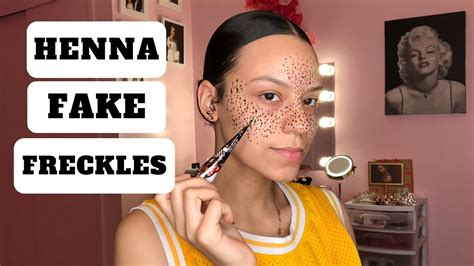 Henna Fake Freckles Fake Freckles At Home Youtube