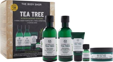 Shop the face shop skincare and makeup products from avon. The Body Shop Tea Tree Anti-Blemish Deluxe Kit | Body shop ...