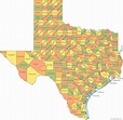 January 2014 | Texas Map with Cities and Counties Printables