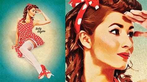 How To Create A Retro Pin Up Poster In Photoshop Youtube