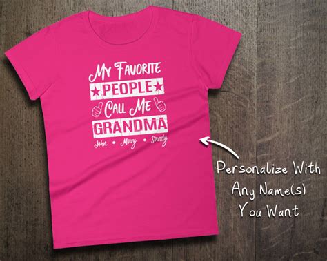 Grandma Shirt My Favorite People Call Me Grandma Ladies Etsy