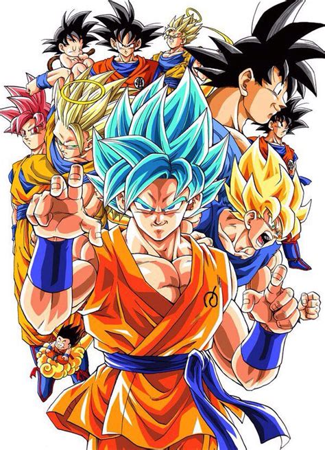 Son Goku Todas Las Fases Personajes De Dragon Ball Dragones Goku