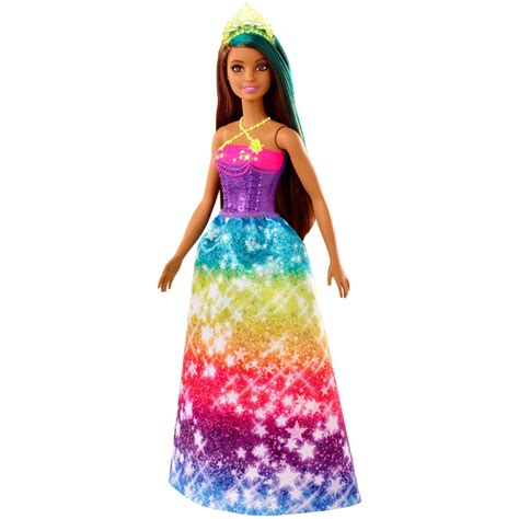 Barbie Dreamtopia Princess 12 Inch Brunette With Blue Hairstreak Doll