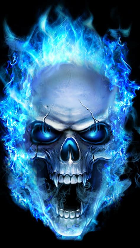 Here are only the best live flames wallpapers. Blue flame skull (With images) | Skull artwork, Sugar ...