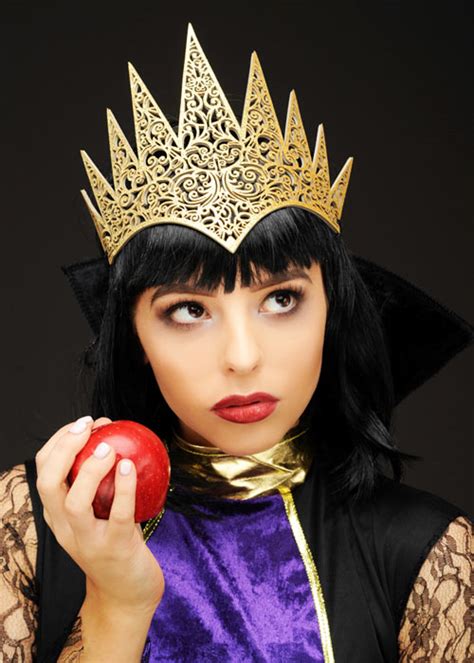 Snow White Wicked Queen Style Gold Crown Headpiece