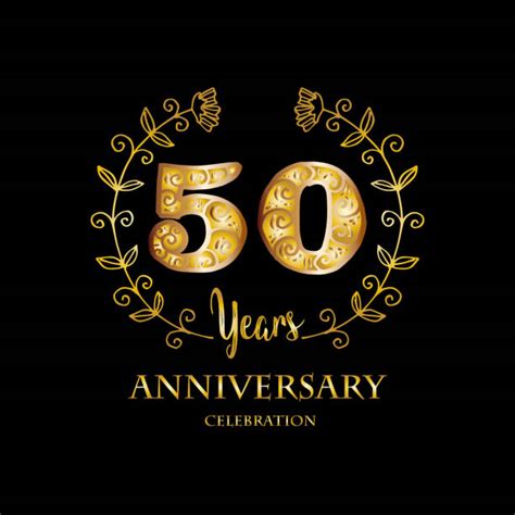 Royalty Free 50th Wedding Anniversary Clip Art Vector Images