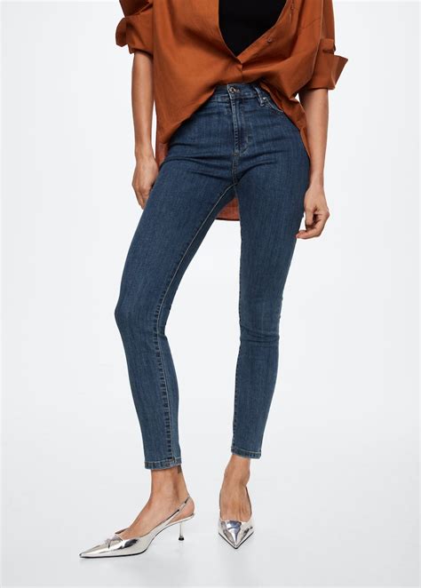 Elsa Medium Waist Skinny Jeans Woman Mango Qatar