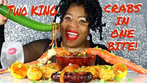 Asmr Seafood Boil With Giant King Crab Legs