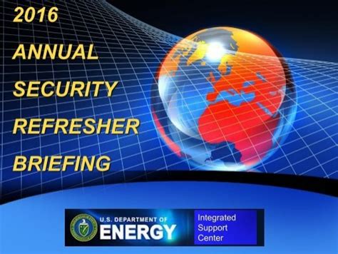 2016 Annual Security Refresher Briefing