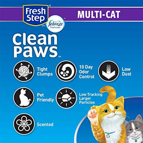 Fresh Step Multi Cat Scented Litter With The Power Of Febreze Clumping