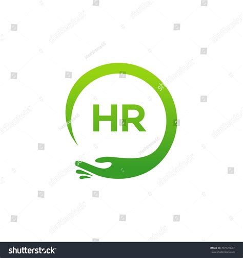 Healthcare Hr Initial Logo Designs Template Stock Vector Royalty Free