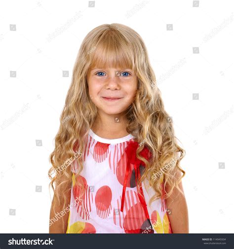 Beautiful Little Girl Long Blonde Hair Stock Photo 114945934 Shutterstock