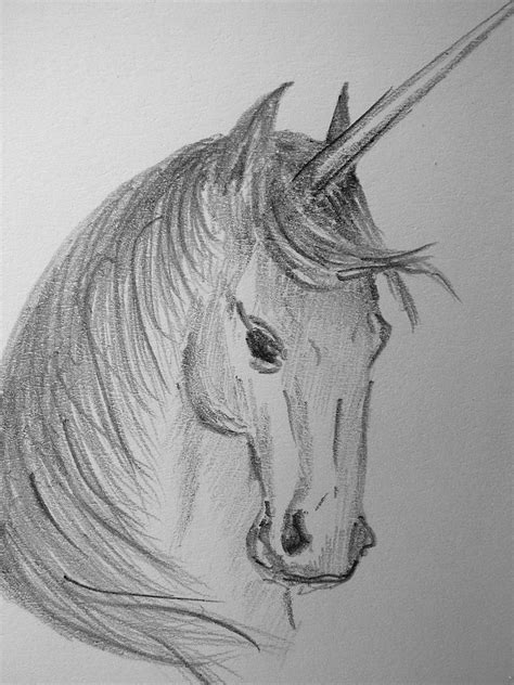 How to draw a unicorn easy. Unicorn sketch | Pencil on my sketch pad. 6 x 9 cm. Tiny ...