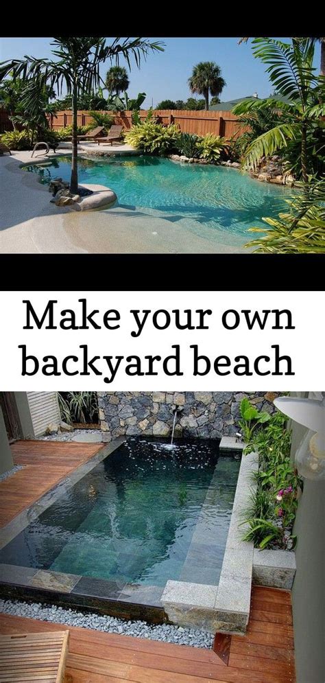 Currently only available on desktop. Make your own backyard beach | Backyard beach, Backyard, Small swimming pools