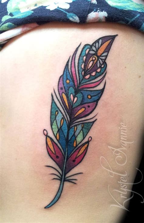 Feather Color Tattoo Feather Tattoo Design Feather