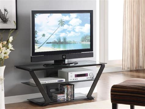 Living Room Tv Consoles Contemporary Black Tv Console 701370 Tv