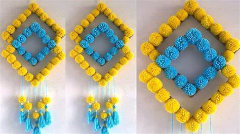 Diy Easy Woolen Pom Pom Wall Hanging Idea Diy Room Decor Wall