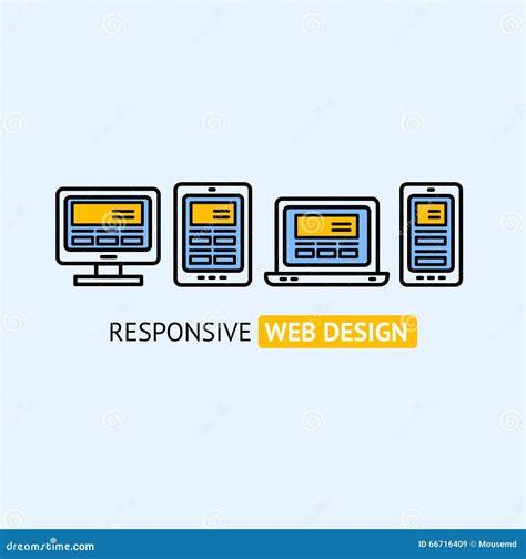 Responsive Web Design Concept Vector Stock Vector Illustration Of