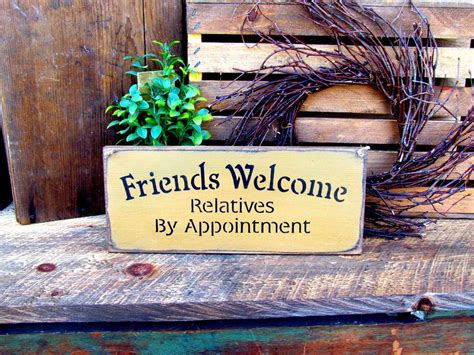 Friends Welcome, Funny Wooden Signs | Funny wooden signs, Wooden signs diy, Wooden signs
