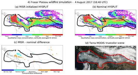 Same As Fig 2 But For The Fraser Plateau Fire Plume On 4 August 2017
