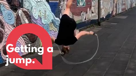 girl shows off her incredible skills with a skipping rope