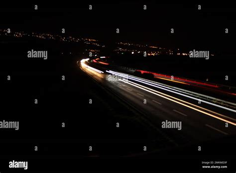 Night Time Expressway Stock Photo Alamy