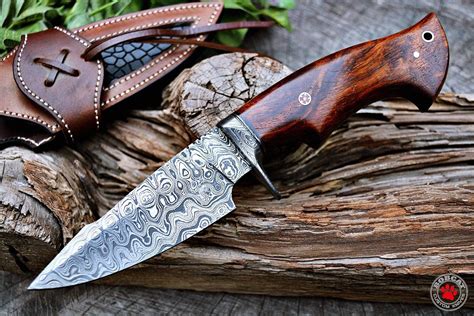 Custom Handmade Hunting Knife Bowie Damascus Steel Survival Edc Ebay