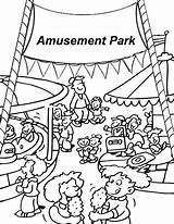 Coloring Amusement Park Fair Carnival County Printable Getcolorings Vacation Pdf sketch template