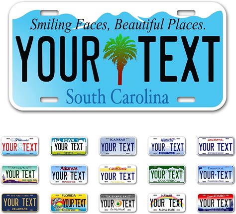 Inkmyplate Personalized South Carolina Car License Plate