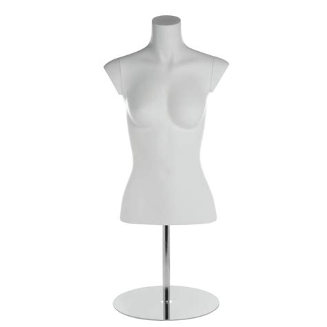 White Fiberglass Female Torso Mannequin