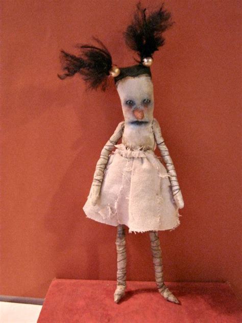 weird art doll creepy doll bizarre stitched linen spooky odd doll art art dolls doll